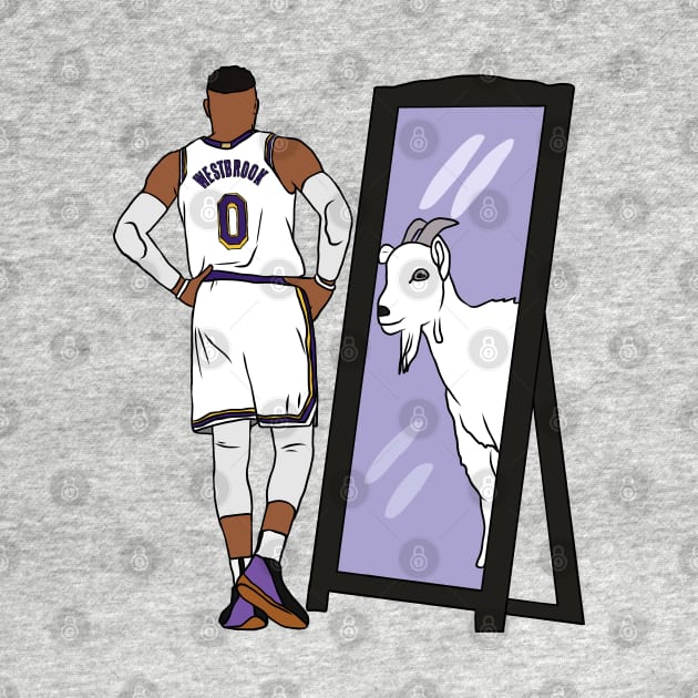 Russell Westbrook Mirror GOAT (LAL) by rattraptees